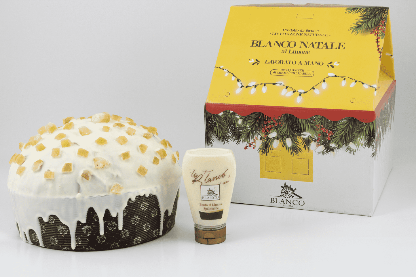 Blanco Natale Panettone al Limone 1 kg inkl. Crema di Limone 190g
