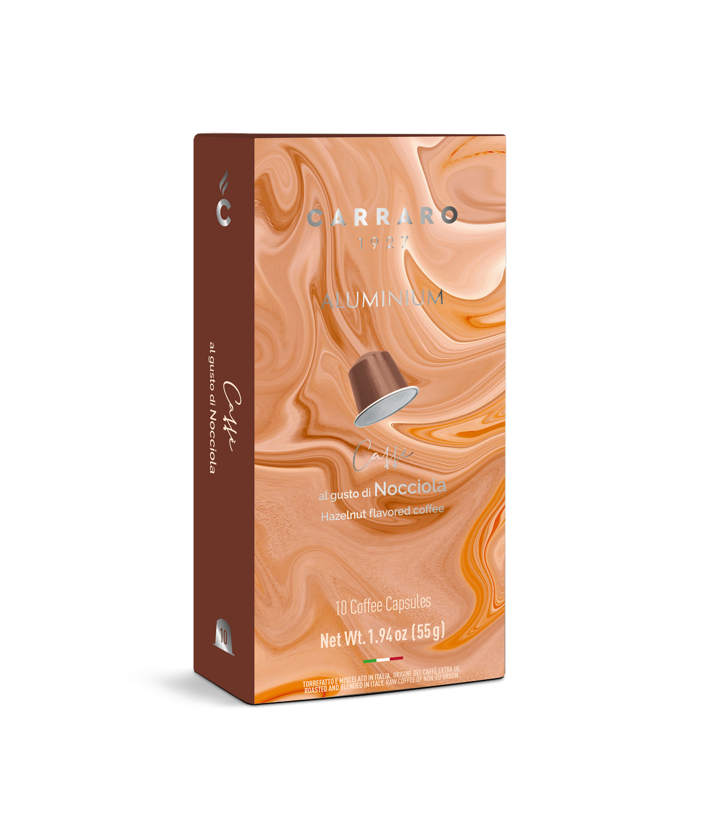 Carraro Hazelnut Coffee – 10 Aluminium-Kapseln (Nespresso® kompatibel)
