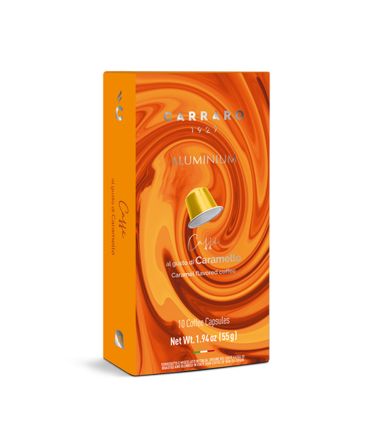 Carraro Caramel Coffee – 10 Aluminium-Kapseln (Nespresso® kompatibel)