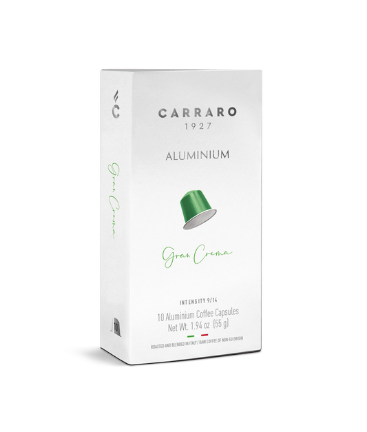 Carraro Gran Crema – 10 Aluminium-Kapseln (Nespresso® kompatibel)
