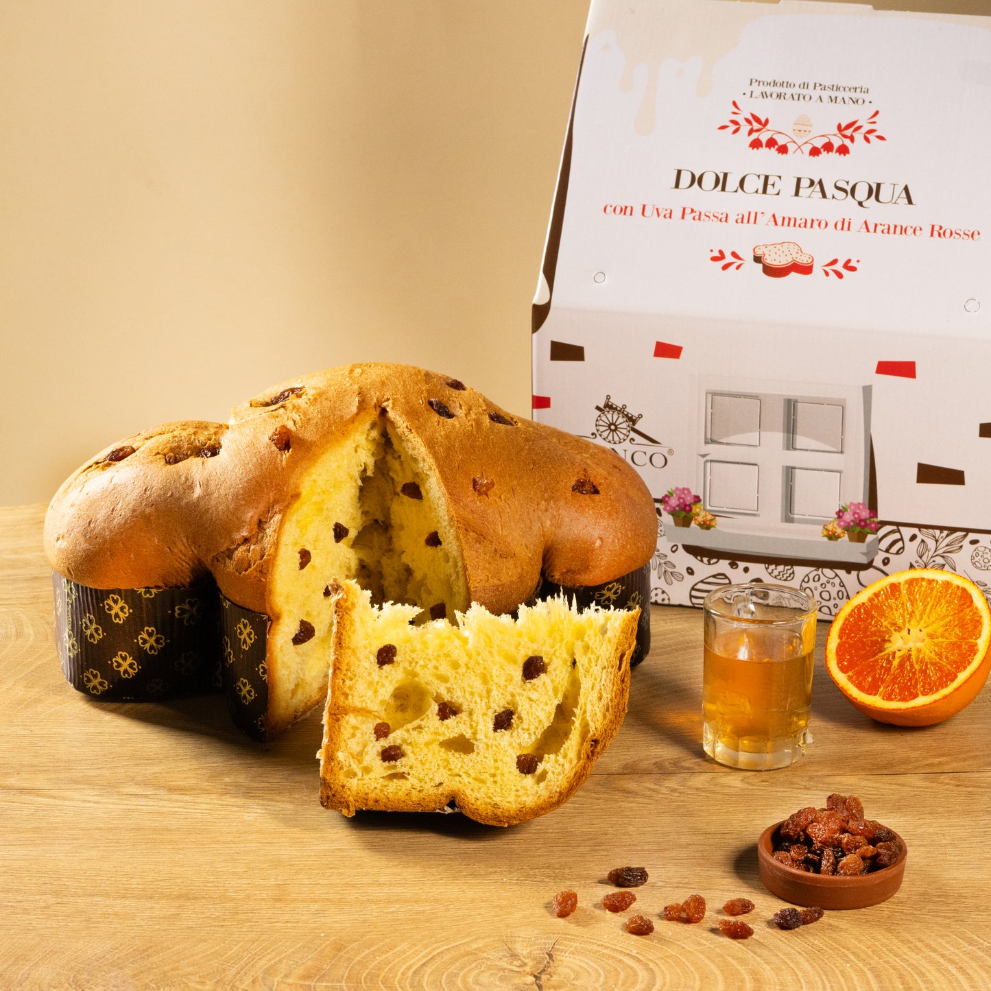 Blanco Ostern Rosinen und Amaro Siciliano