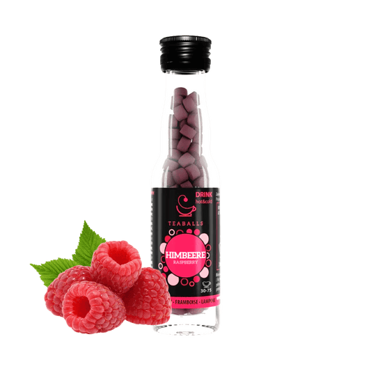 TEABALLS - Himbeere | BLACK SELECTION | 30-75 Tassen - TEABALLS OFFICIAL | TEABALLS Schweiz | Tee ohne Beutel