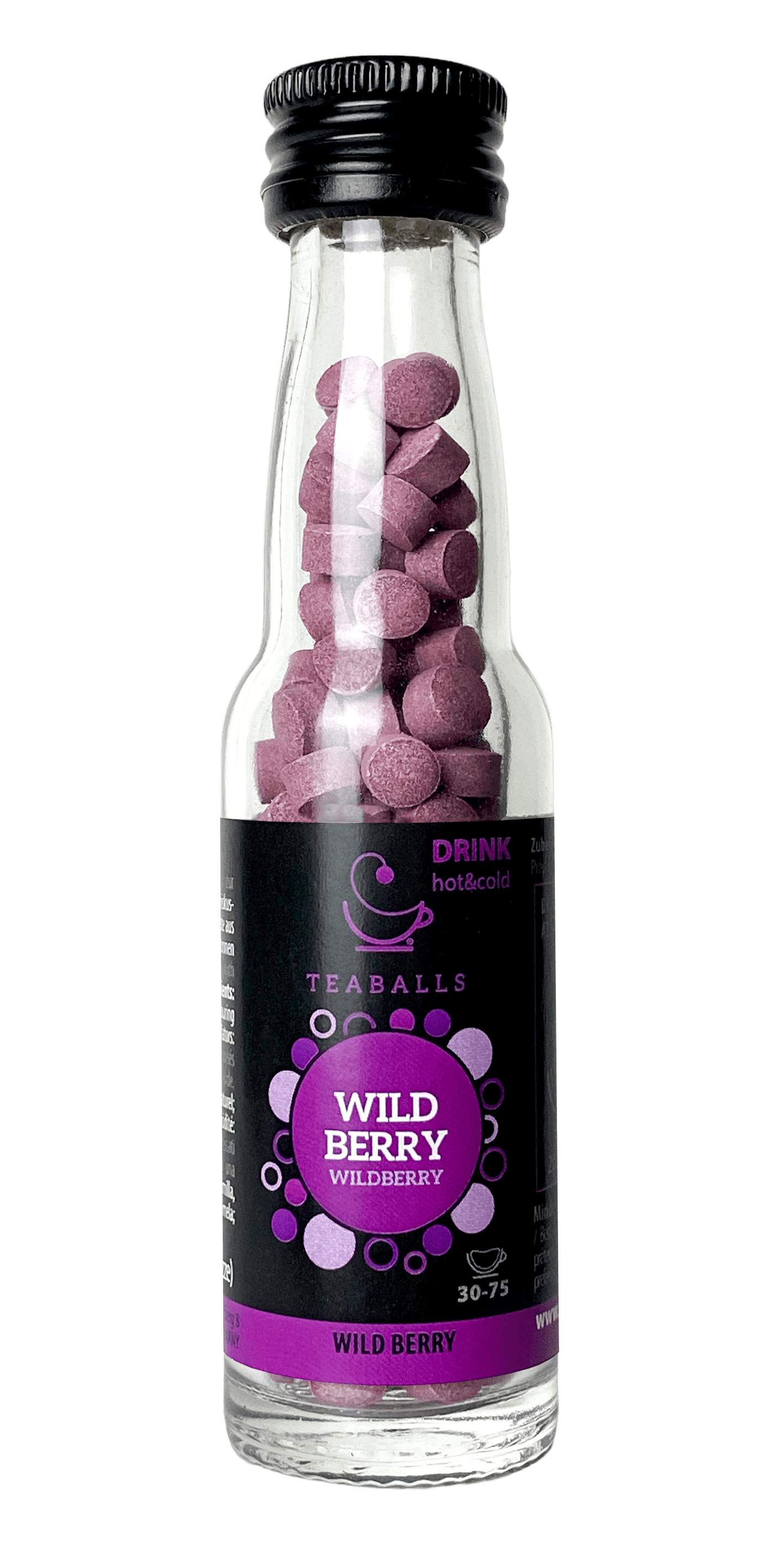 TEABALLS - Wildberry | BLACK SELECTION | 30-75 Tassen - TEABALLS OFFICIAL | TEABALLS Schweiz | Tee ohne Beutel