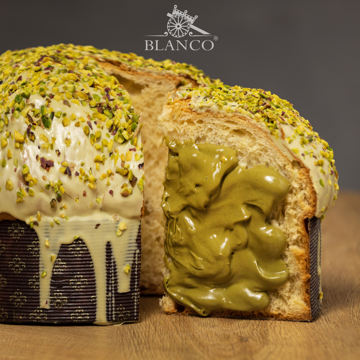 Blanco Natale Panettone al Pistacchio 1 kg inkl. Crema al Pistacchio 190g