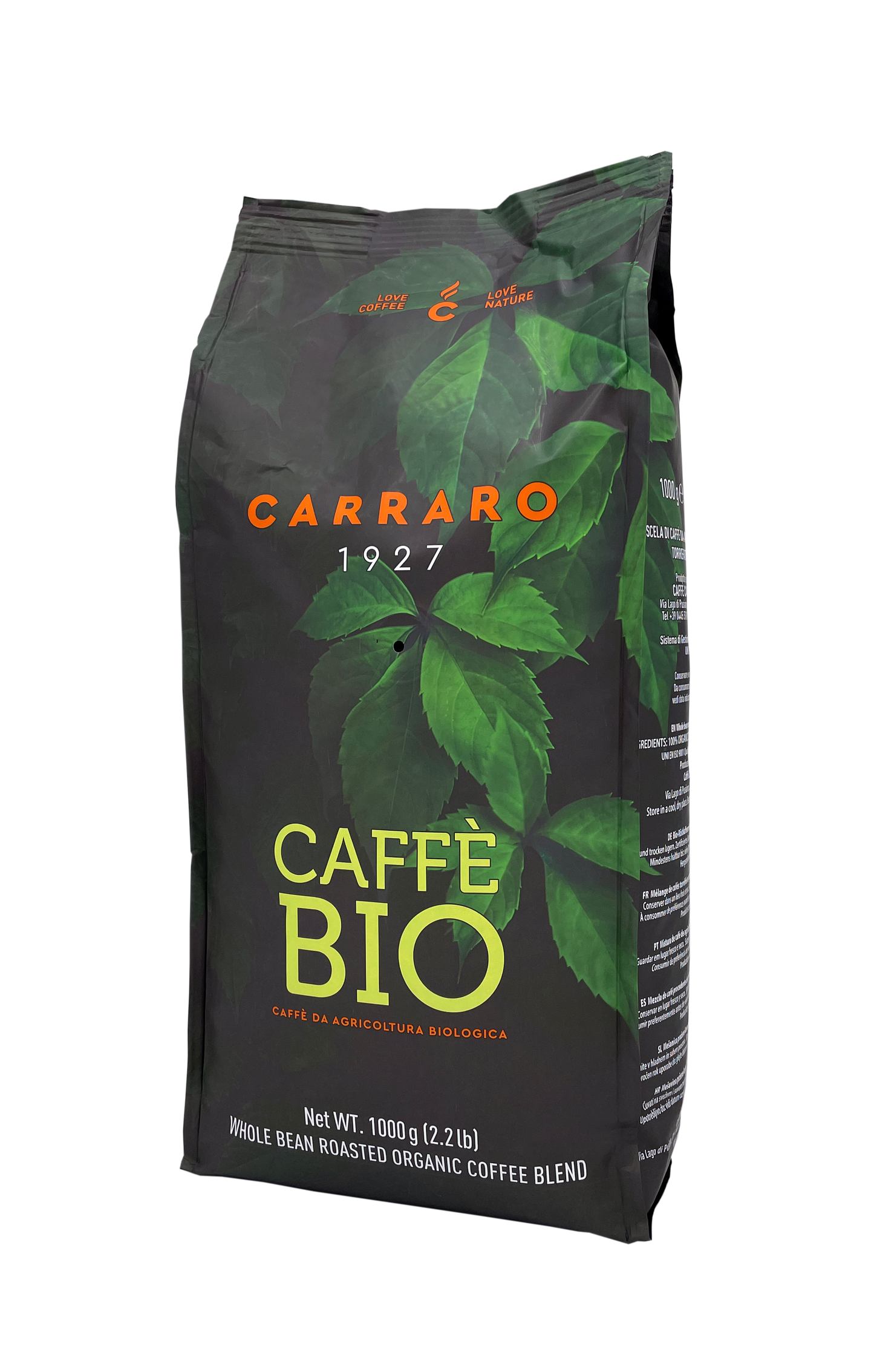Carraro Bio – Gemahlener Kaffee 100 % Arabica | 1000 g Packung