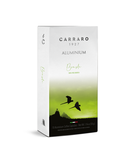 Carraro Brasile – 10 Aluminium-Kapseln (Nespresso® kompatibel)