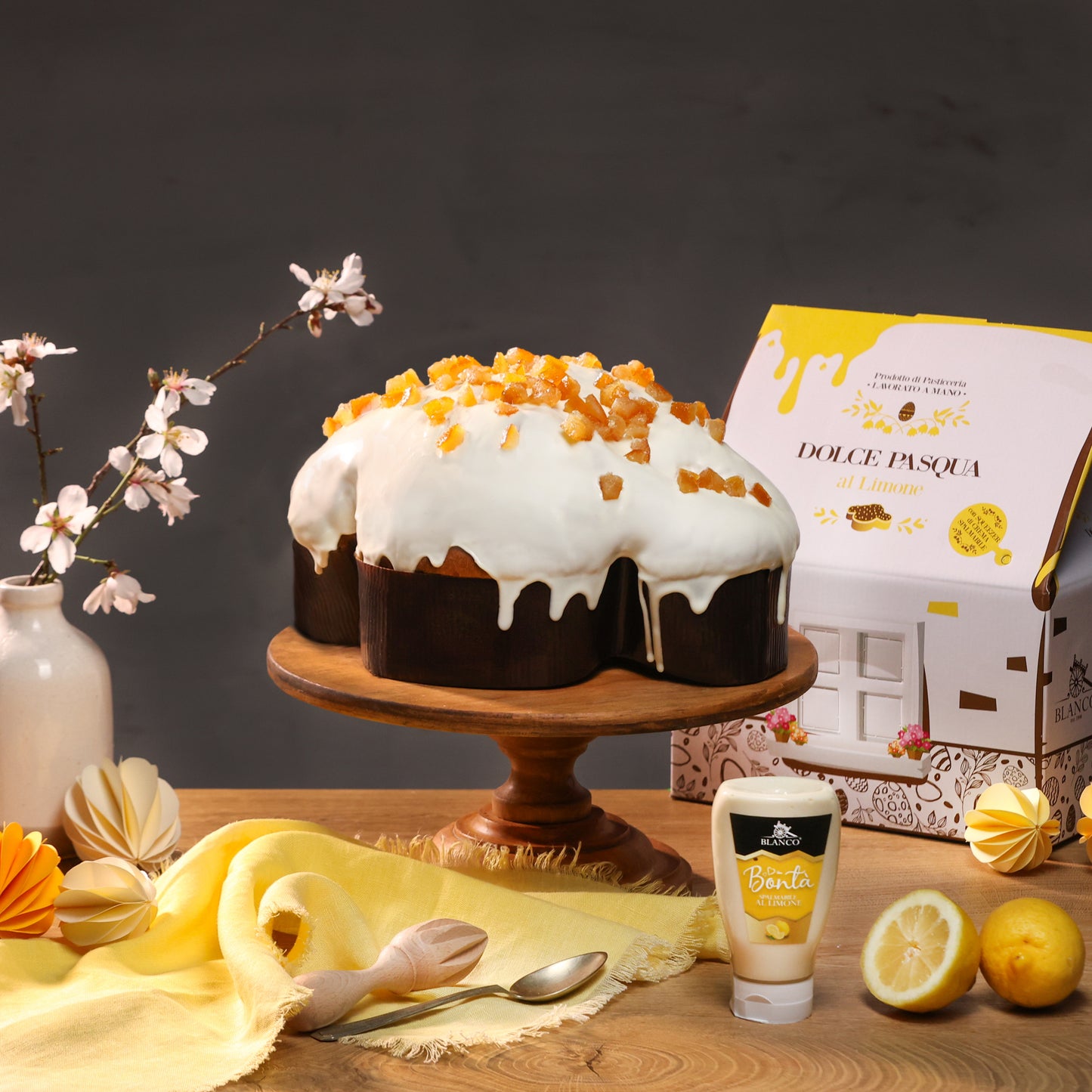 Blanco Ostern Colomba al Limone 1 Kg + Crema di Limone 190g
