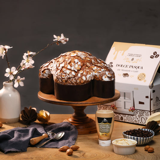 Blanco Ostern Colomba  alle mandorle e caffè(Mandeln & Kaffee) 1 kg  + 190g di crema alla mandorla e caffè