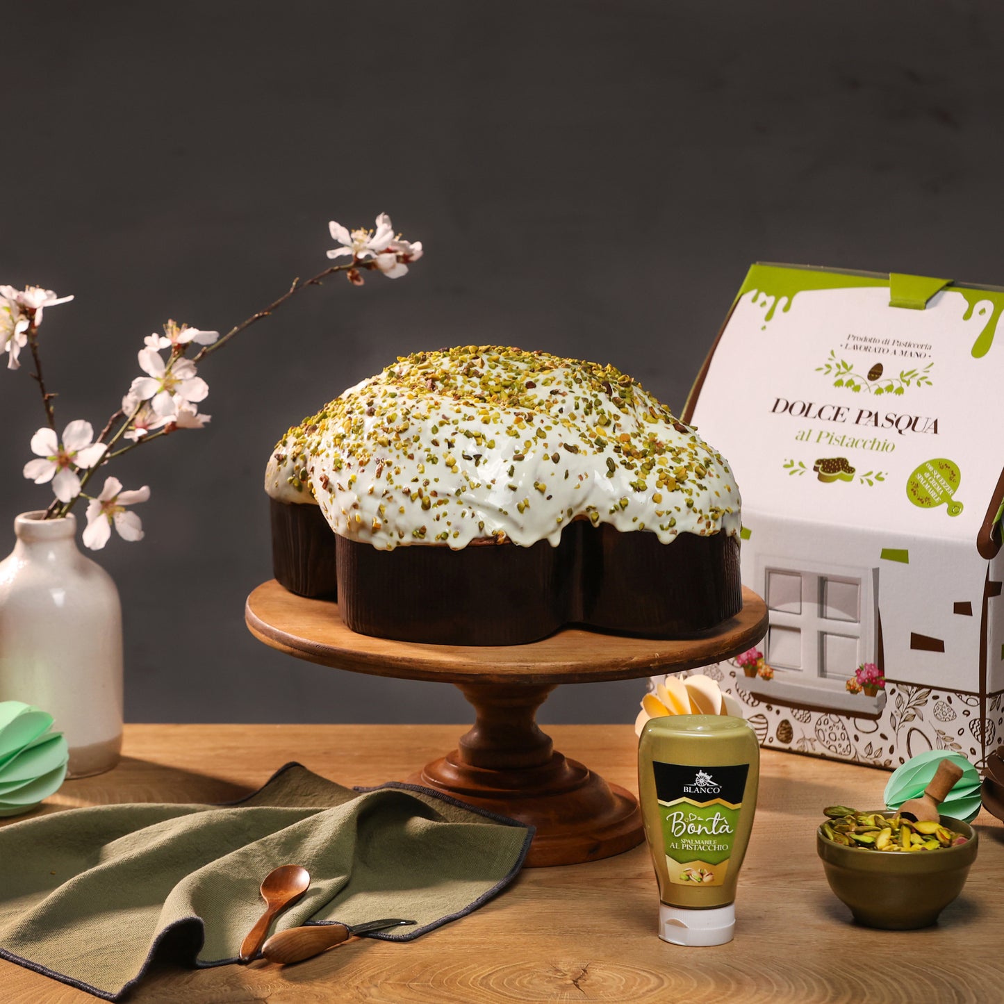Blanco Ostern Colomba al Pistacchio 1kg + Crema al Pistacchio 190g