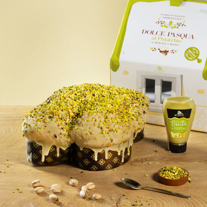 Handgemachte Colomba artigianale mit Pistazien– italienischer Weihnachtskuchen.