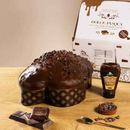 Blanco Ostern Colomba al Cioccolato di Modica IGP 1 Kg  + Crema di Cioccolato 190g