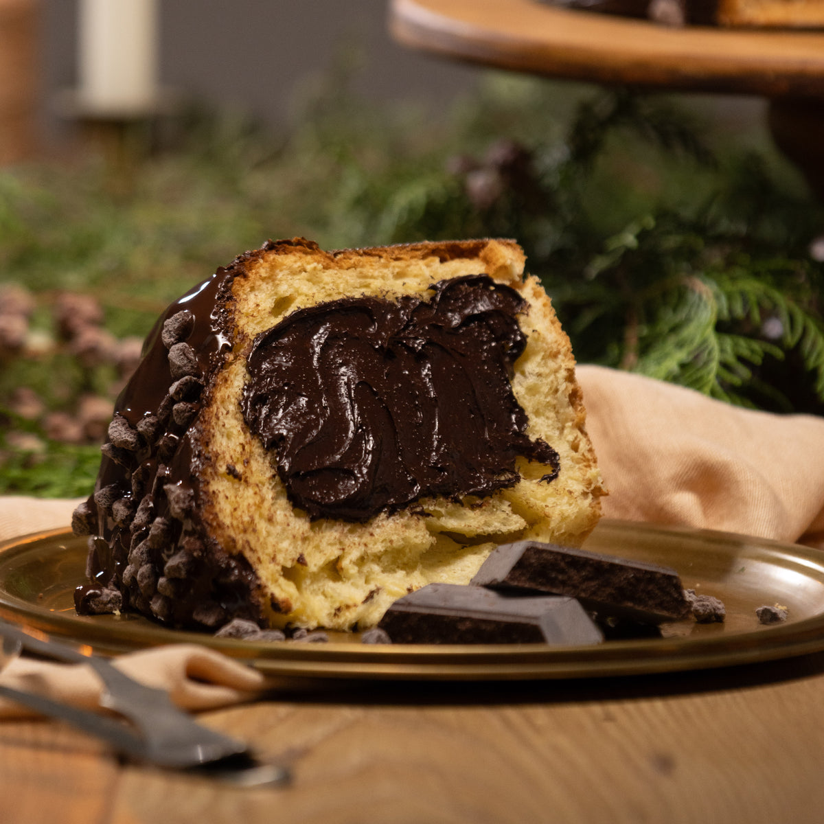 Blanco Natale Panettone al Cioccolato di Modica IGP 1 kg inkl. Crema di Cioccolato 190g