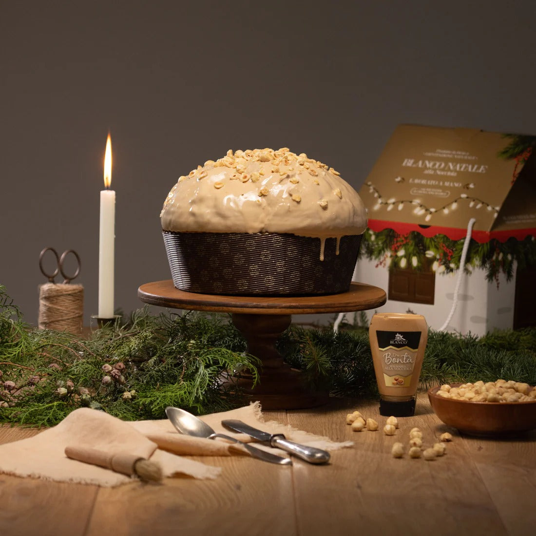 Blanco Natale Panettone alla Nocciola 1 kg inkl. Crema di Nocciola 190g