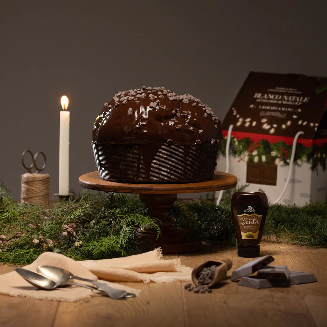 Blanco Natale Panettone al Cioccolato di Modica IGP inkl. Crema di Cioccolato 190g